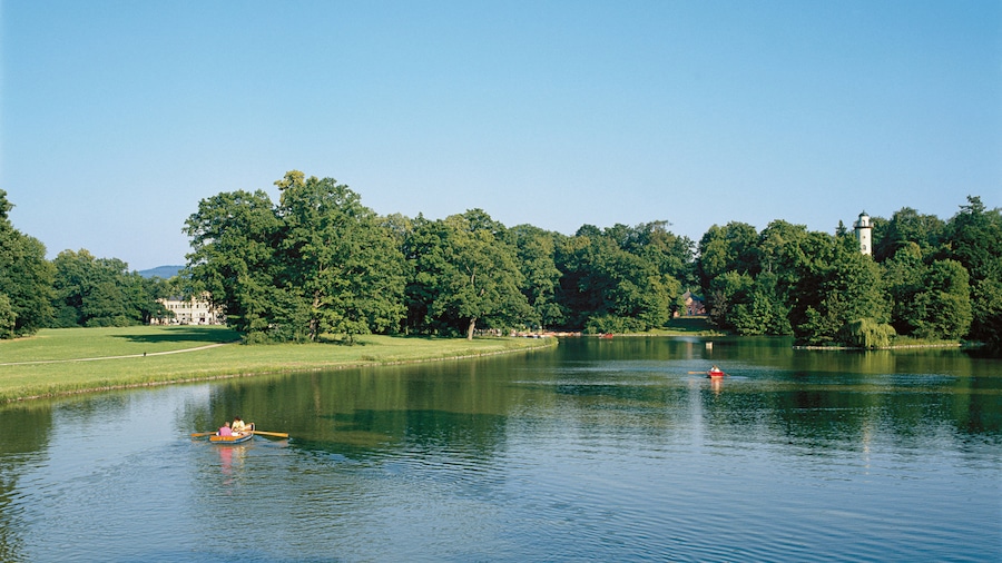 Schoenbusch Park featuring kayaking or canoeing and a lake or waterhole