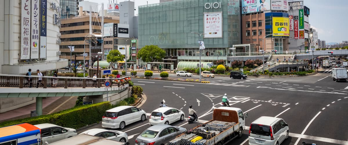 Sannomiya which includes a city