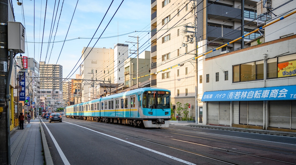 Otsu which includes railway items and a city