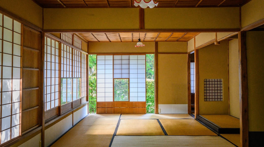 Kyu Chikurinin Garden which includes heritage elements and interior views