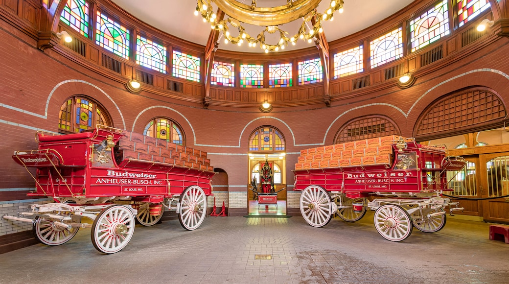 Anheuser-Busch Brewery showing interior views and heritage elements