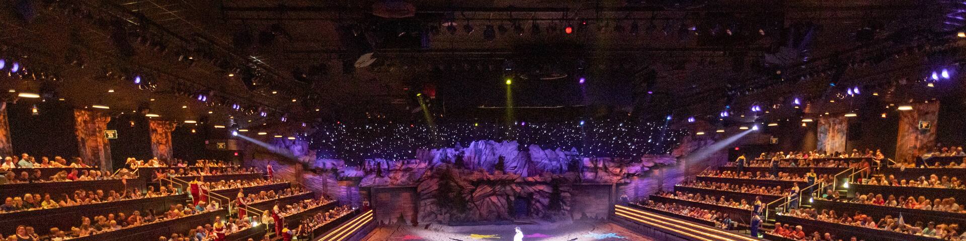 Dolly Parton\'s Stampede Dinner Attraction showing performance art, interior views and theater scenes