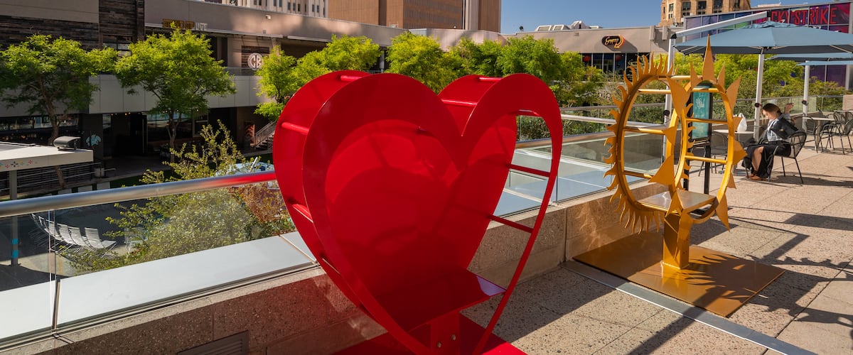Downtown Phoenix which includes outdoor art