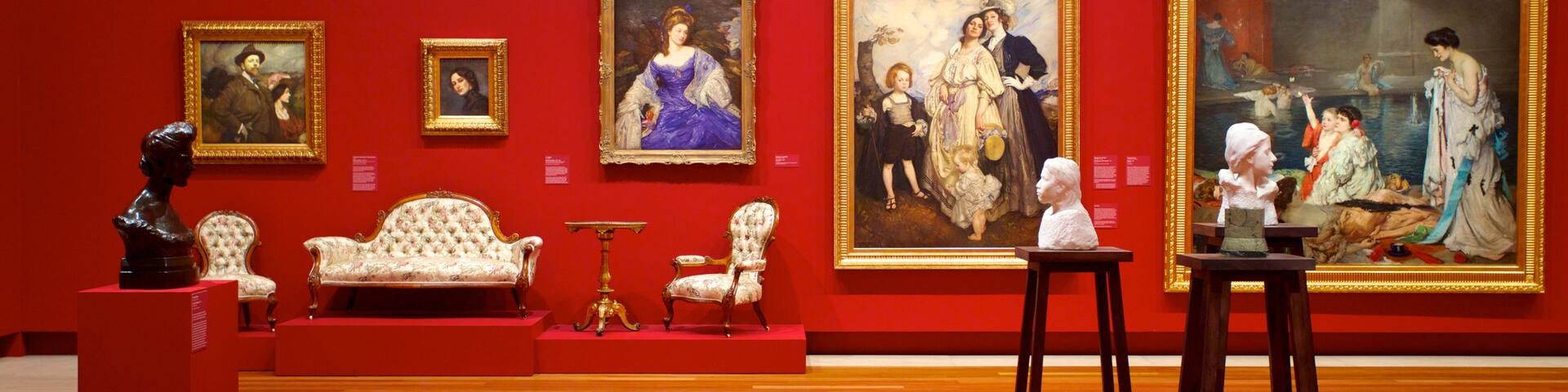 Queensland Art Gallery featuring art and interior views