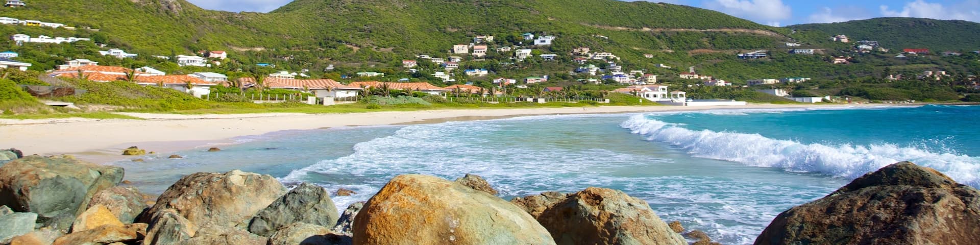 Guana Bay Beach which includes a beach and landscape views