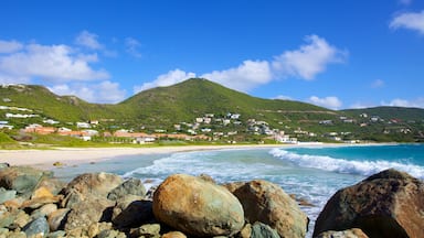 Guana Bay Beach showing a sandy beach and landscape views