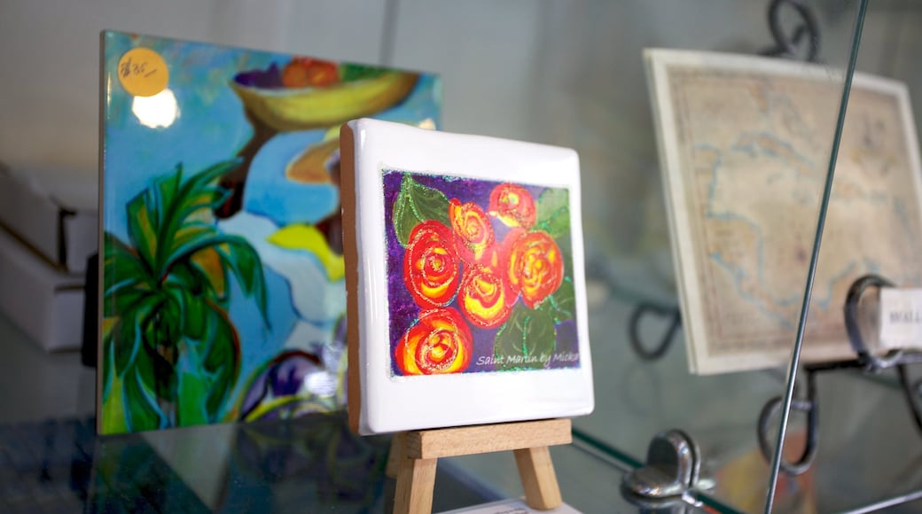 Museum of Sint Maarten featuring art and interior views