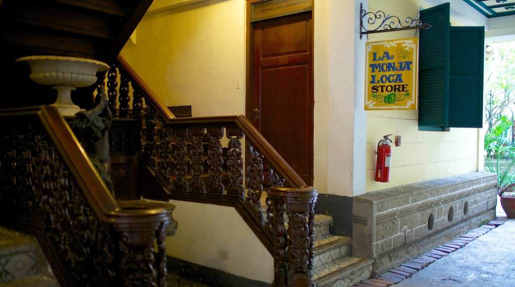 Casa Manila Museum which includes signage and interior views