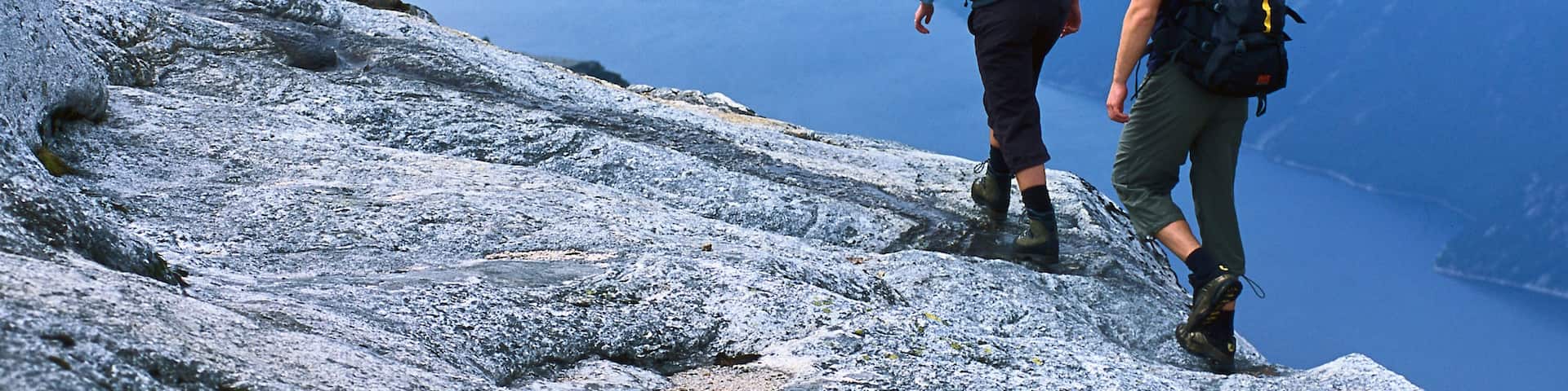 Kjerag showing hiking or walking, landscape views and mountains