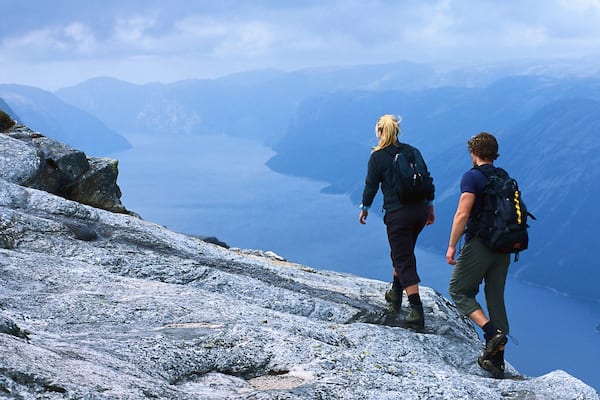 Kjerag das einen Berge, Wandern oder Spazieren und Landschaften