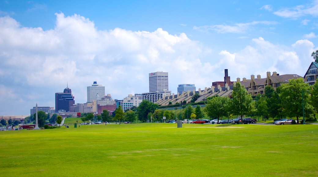 Memphis showing a garden and a city