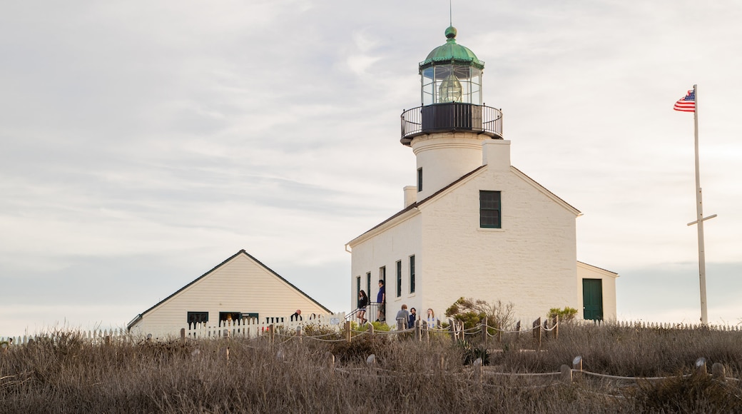 Point Loma Lighthouse showing a lighthouse