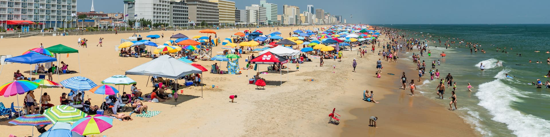 Virginia Beach showing a beach, general coastal views and a coastal town
