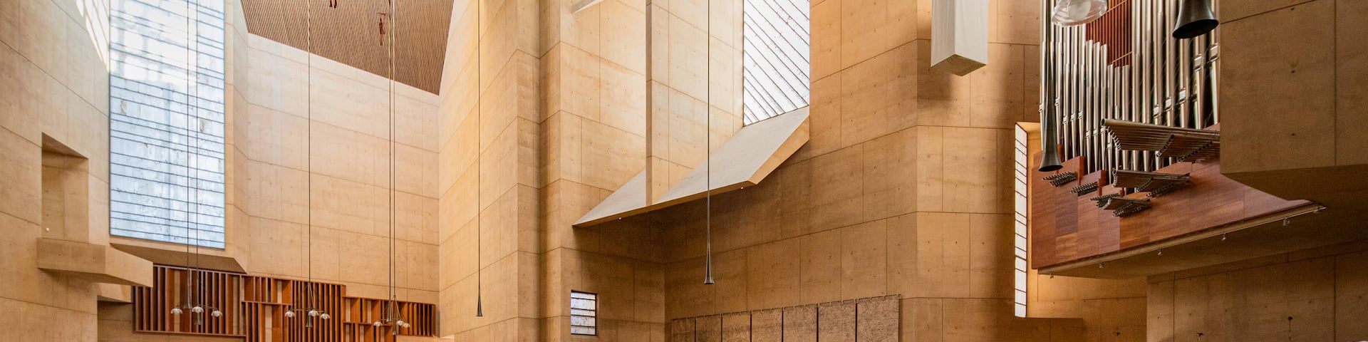 Cathedral of Our Lady of the Angels showing a church or cathedral and interior views
