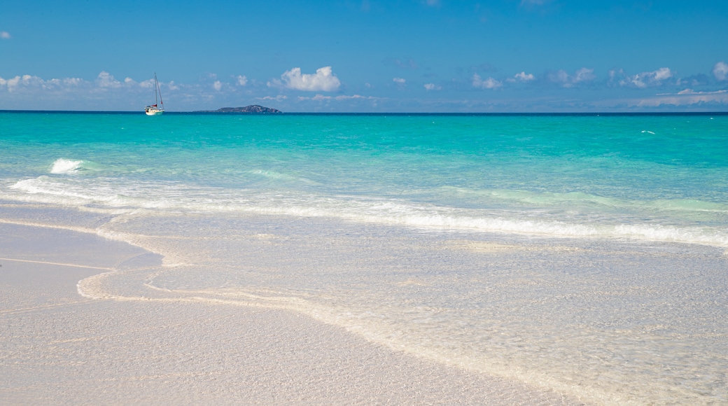 Whitehaven Beach showing tropical scenes, general coastal views and a sandy beach