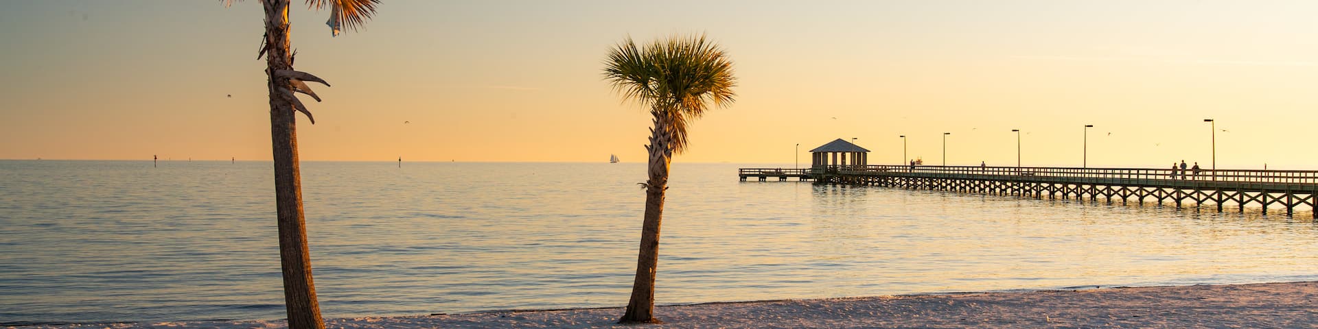 Biloxi Beach showing general coastal views, a sandy beach and a sunset