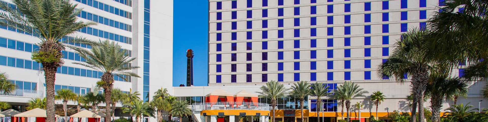 Hard Rock Casino Biloxi showing a hotel and a pool