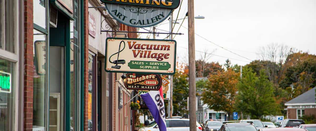 South Berwick featuring signage