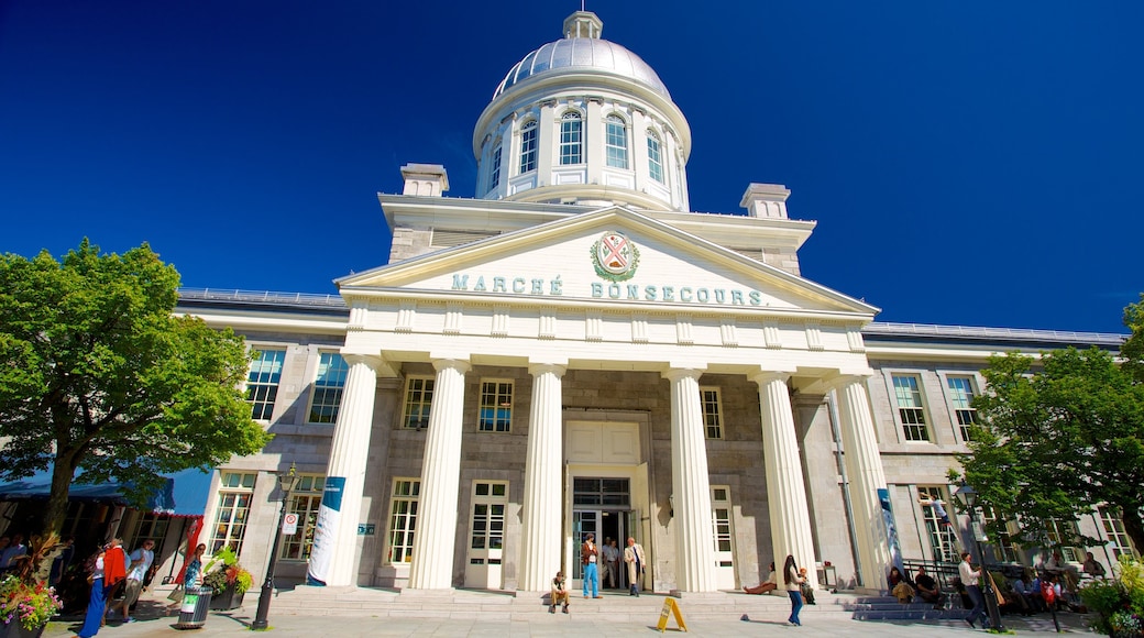 Mercado de Bonsecours mostrando mercados, patrimonio de arquitectura y una ciudad