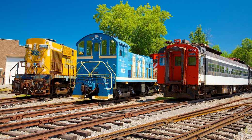 Canadian Railway Museum som visar järnvägsobjekt