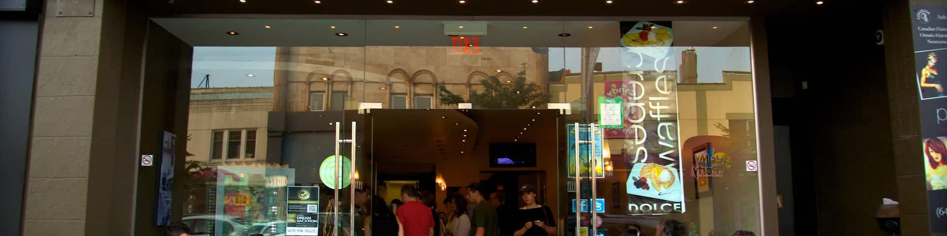 Greek Town featuring street scenes, cafe lifestyle and a city