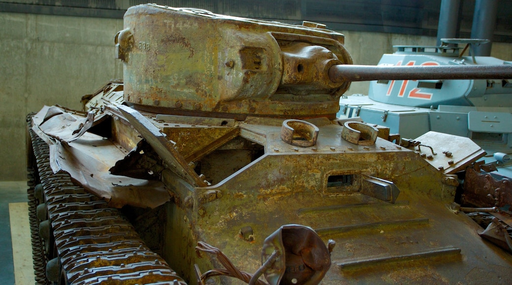 Canadian War Museum showing military items and interior views