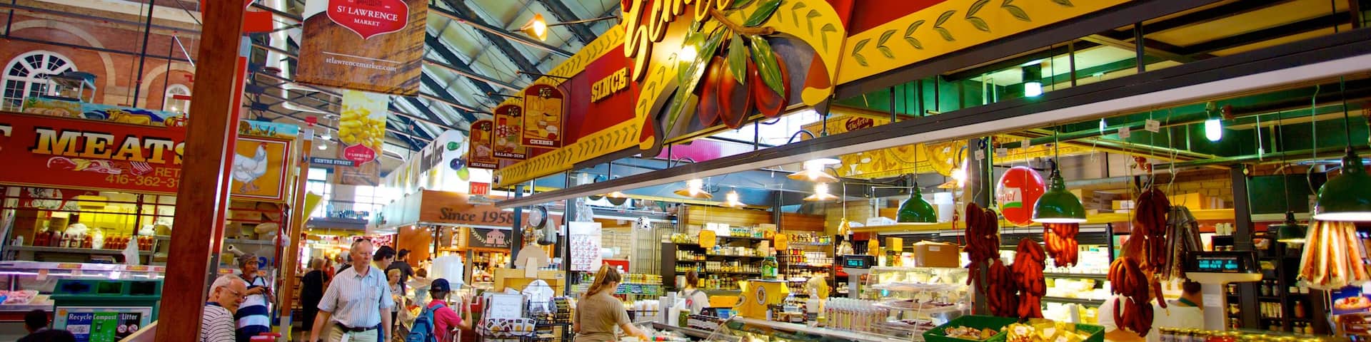 St. Lawrence Market mit einem Speisen, MĂ€rkte und Innenansichten