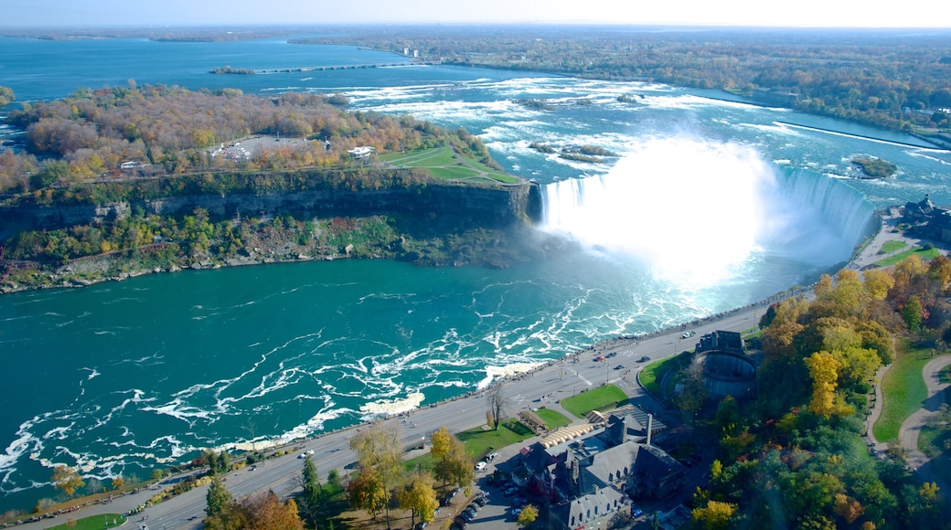 Horseshoe Falls som omfatter udsigt over landskaber, et vandfald og en flod eller et vandløb
