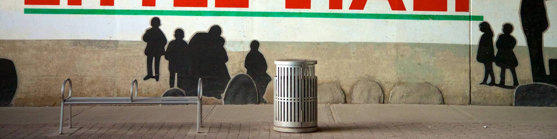 Little Italy featuring a city, signage and outdoor art