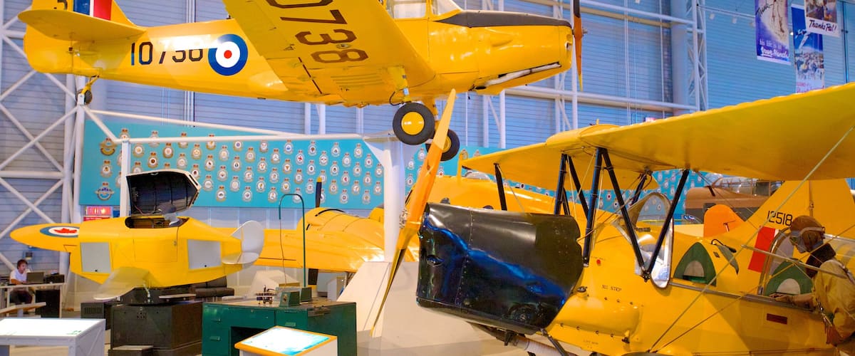 Canada Aviation and Space Museum featuring interior views and aircraft