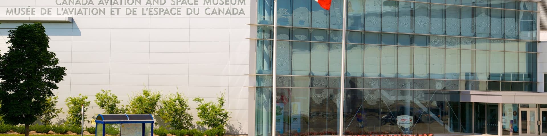 Canada Aviation and Space Museum featuring modern architecture and a city