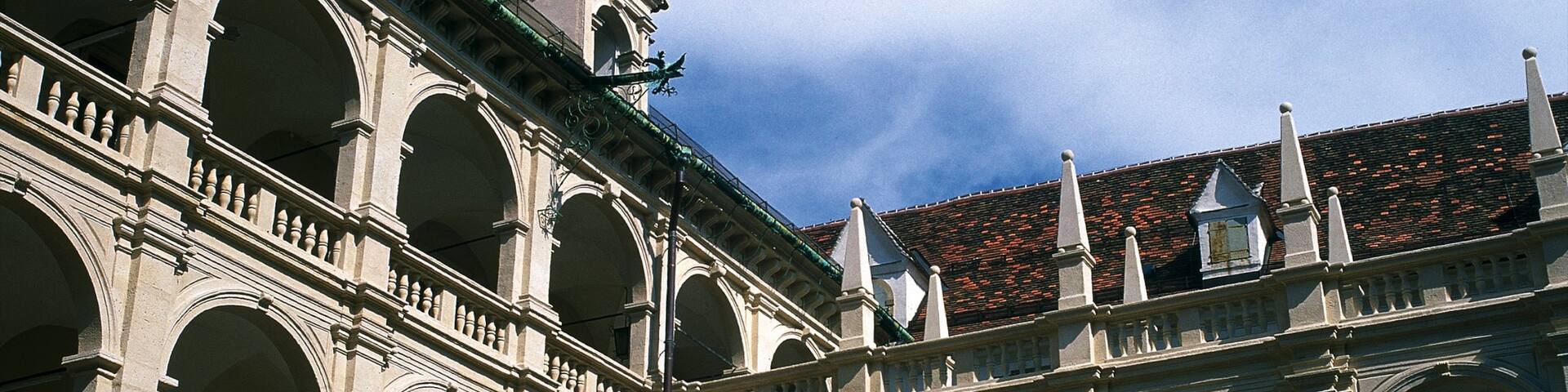 Landhaus showing heritage architecture and a castle