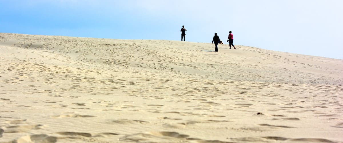 Raabjerg Mile showing a beach, hiking or walking and general coastal views