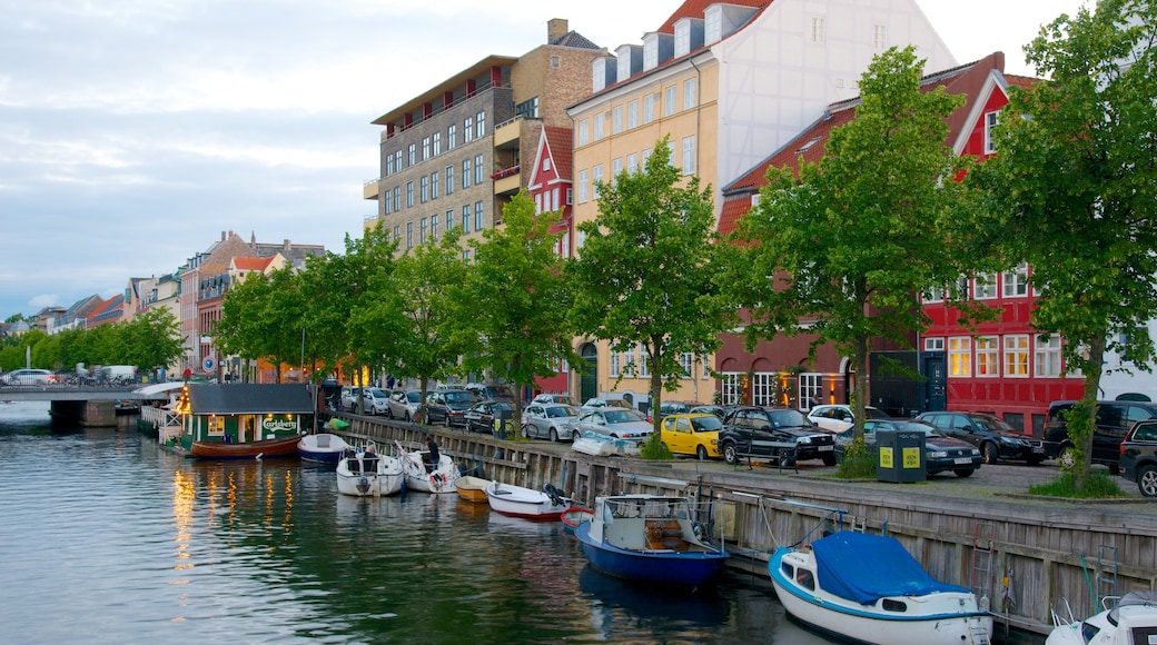 Copenhague que incluye un puerto deportivo y una ciudad