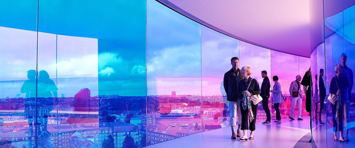 Aarhus which includes views, interior views and modern architecture