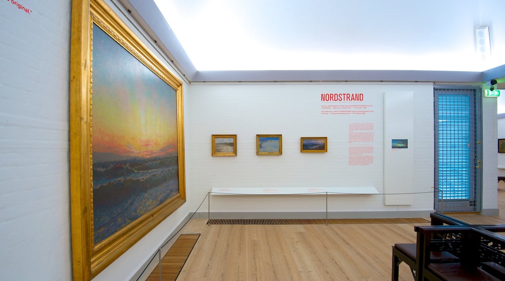 Skagens Museum featuring interior views and art