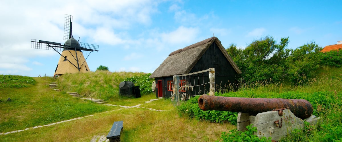 Skagen featuring a windmill
