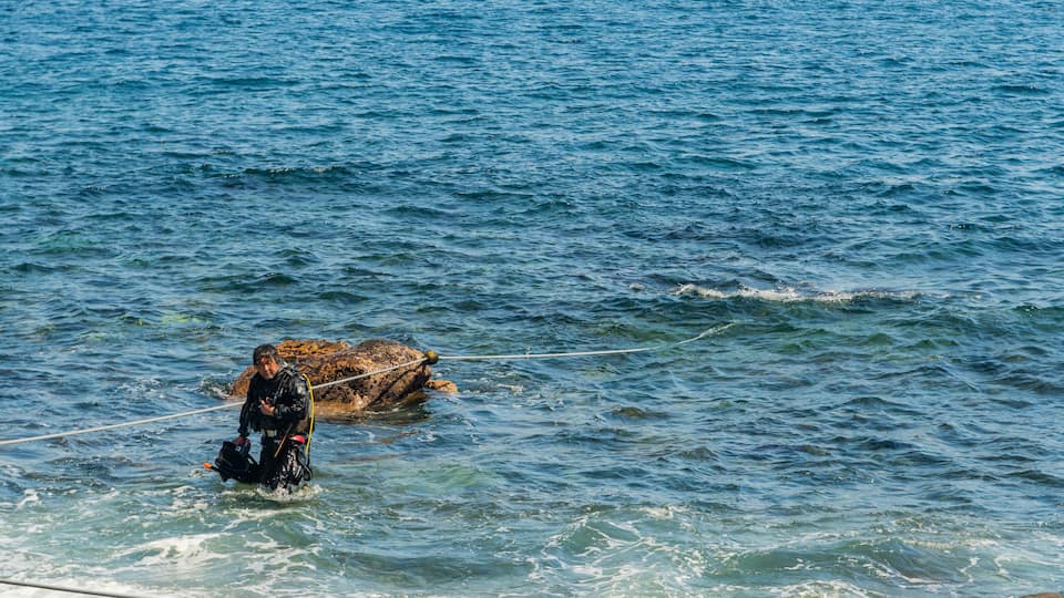 Izu Oceanic Park featuring scuba and general coastal views as well as an individual male