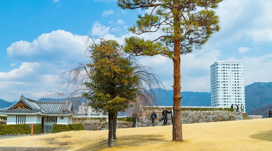 Maizuru Castle which includes a park as well as a small group of people