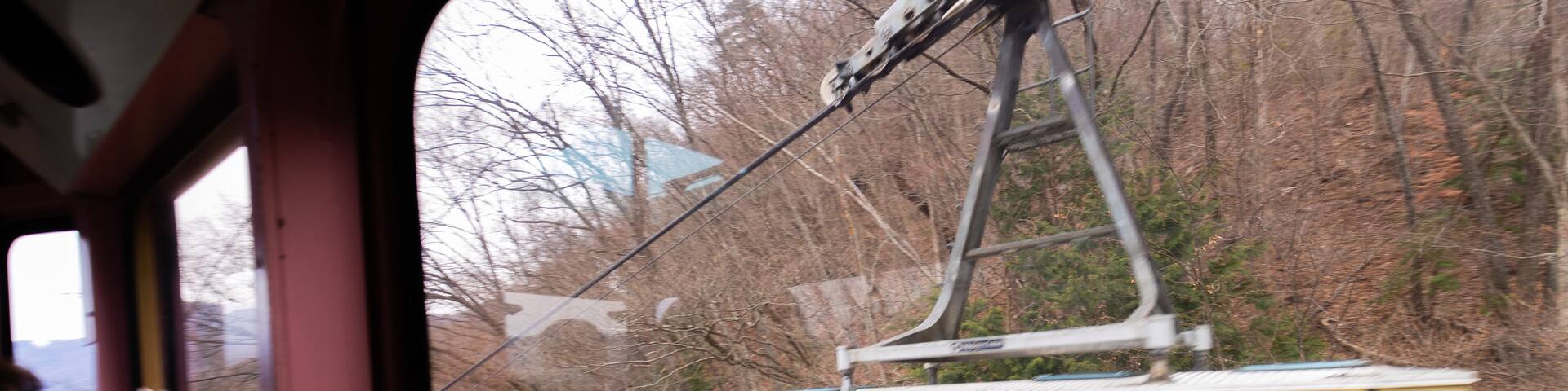 Shosenkyo Ropeway which includes a gondola and signage
