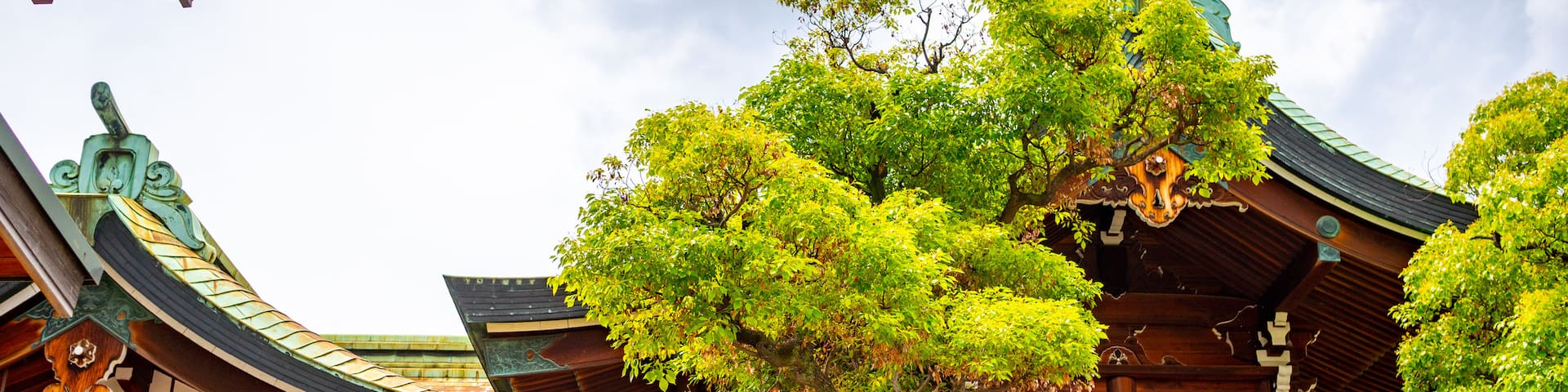 Imamiya Ebisu Shrine which includes a temple or place of worship and heritage elements