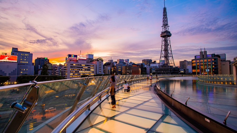 Chubu which includes a city, a sunset and views