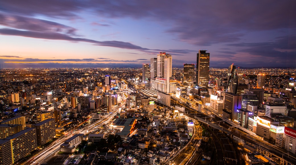 Chubu featuring a city, a sunset and landscape views