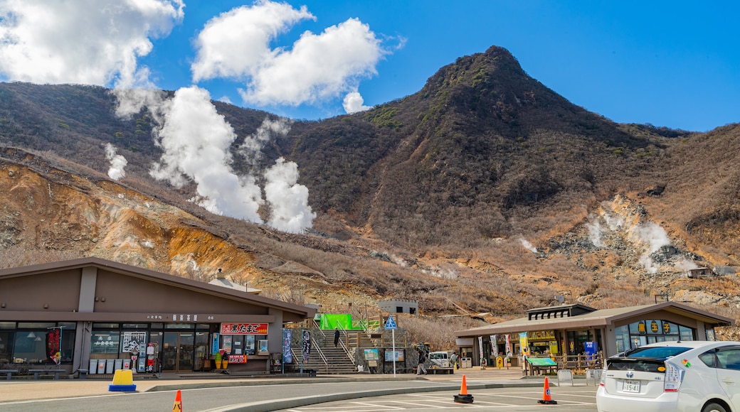 Ōwakudani which includes mountains