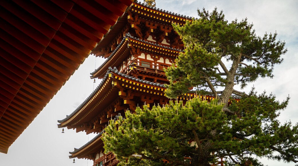 Yakushi-ji Temple showing a temple or place of worship and heritage architecture