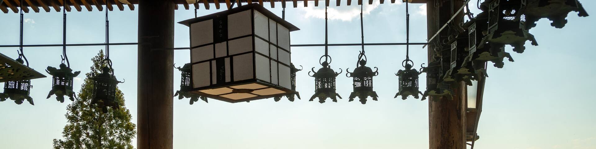 Nigatsu-do Temple featuring views as well as a small group of people