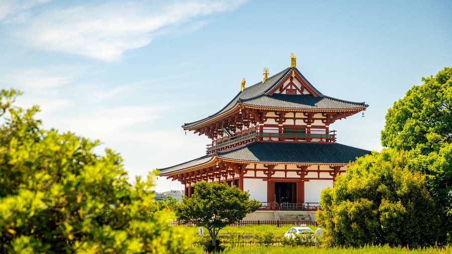 Heijo Palace showing a temple or place of worship and heritage architecture