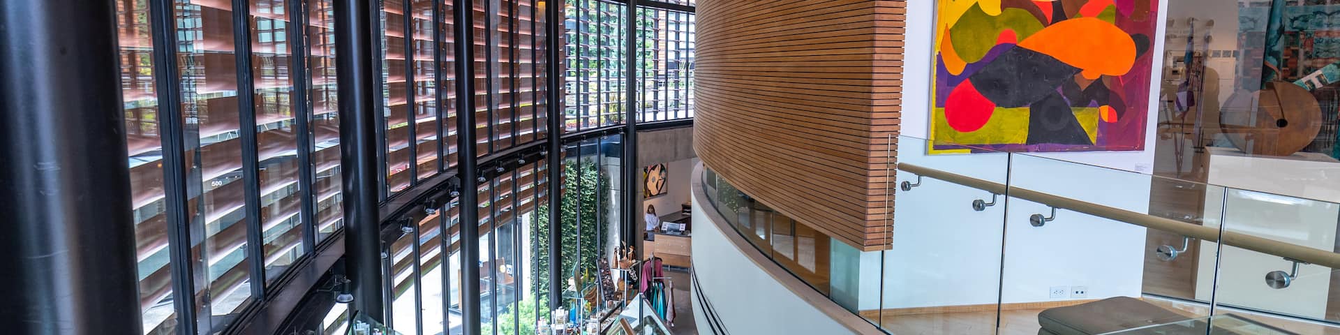 Bainbridge Island Museum of Art which includes art and interior views