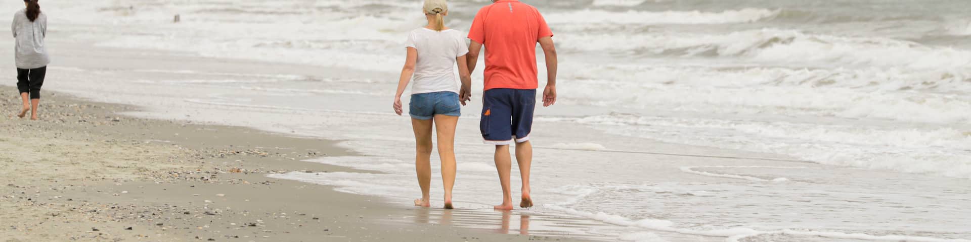 Cherry Grove Pier featuring general coastal views and a beach as well as a couple