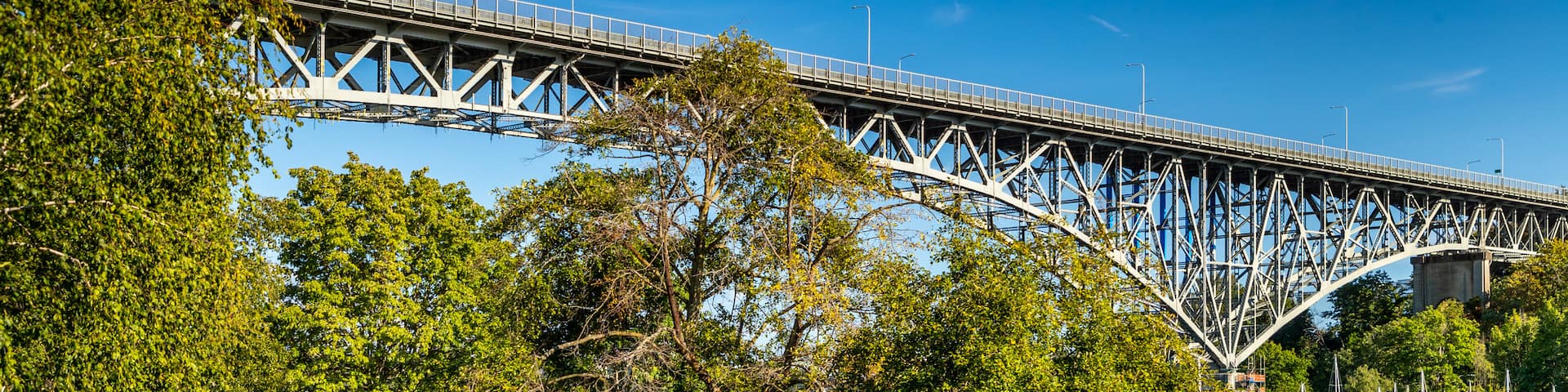 Fremont featuring a river or creek, a park and a bridge